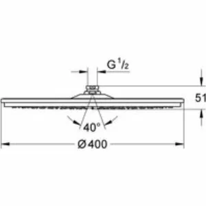Верхний душ GROHE Rainshower Cosmopolitan 400, 7,5 л/мин, 1 режим, хром (28778000) Верхний душ GROHE Rainshower Cosmopolitan 400, 7,5 л/мин, 1 режим, хром (28778000)