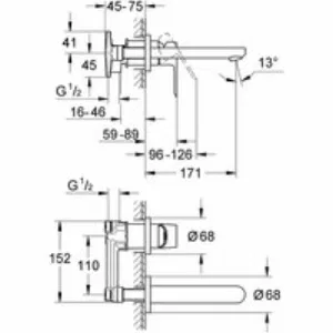 Смеситель для раковины GROHE BauEdge в комплекте с монтажной частью, хром (20474000) Смеситель для раковины GROHE BauEdge в комплекте с монтажной частью, хром (20474000)