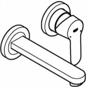Смеситель для раковины GROHE BauEdge в комплекте с монтажной частью, хром (20474000) Смеситель для раковины GROHE BauEdge в комплекте с монтажной частью, хром (20474000)