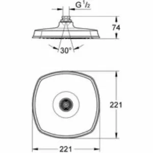 Верхний душ GROHE Rainshower Grandera, 1 режим, хром/золото (27974IG0) Верхний душ GROHE Rainshower Grandera, 1 режим, хром/золото (27974IG0)