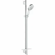 Душевой гарнитур GROHE RainShower SmartActive 130 с мыльницей, 3 режима струи, душевая штанга 900 мм, 9,5 л/мин, хром (26548000)