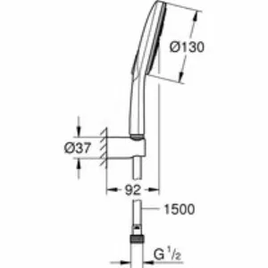 Душевой набор GROHE Rainshower SmartActive 130, 3 режима, 1500 мм, 9,5 л/мин, хром (26581000) Душевой набор GROHE Rainshower SmartActive 130, 3 режима, 1500 мм, 9,5 л/мин, хром (26581000)
