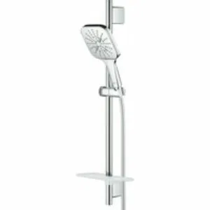 Душевой гарнитур GROHE Rainshower SmartActive 130 Cube с мыльницей, 3 режима струи, душевая штанга 600 мм, 9,5 л/мин, хром (26584000) Душевой гарнитур GROHE Rainshower SmartActive 130 Cube с мыльницей, 3 режима струи, душевая штанга 600 мм, 9,5 л/мин, хром (26584000)