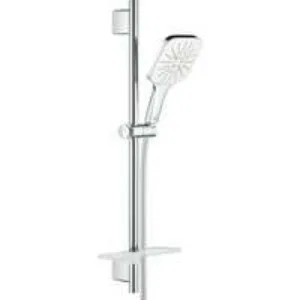 Душевой гарнитур GROHE Rainshower SmartActive 130 Cube, 3 вида струй, белая луна (26584LS0) Душевой гарнитур GROHE Rainshower SmartActive 130 Cube, 3 вида струй, белая луна (26584LS0)