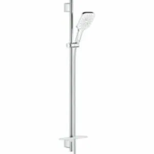 Душевой гарнитур GROHE Rainshower SmartActive 130 Cube с мыльницей, 3 режима струи, душевая штанга 900 мм, 12 л/мин, белая луна (26586LS0) Душевой гарнитур GROHE Rainshower SmartActive 130 Cube с мыльницей, 3 режима струи, душевая штанга 900 мм, 12 л/мин, белая луна (26586LS0)