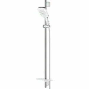 Душевой гарнитур GROHE Rainshower SmartActive 130 Cube с мыльницей, 3 режима струи, душевая штанга 900 мм, 12 л/мин, белая луна (26586LS0) Душевой гарнитур GROHE Rainshower SmartActive 130 Cube с мыльницей, 3 режима струи, душевая штанга 900 мм, 12 л/мин, белая луна (26586LS0)