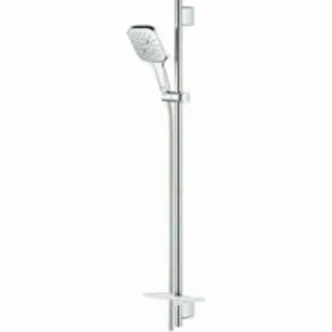 Душевой гарнитур GROHE Rainshower SmartActive 130 Cube с мыльницей, 3 режима струи, душевая штанга 900 мм, 9,5 л/мин, хром (26587000) Душевой гарнитур GROHE Rainshower SmartActive 130 Cube с мыльницей, 3 режима струи, душевая штанга 900 мм, 9,5 л/мин, хром (26587000)