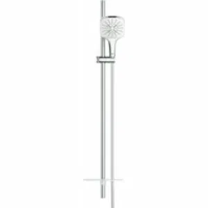 Душевой гарнитур GROHE Rainshower SmartActive 130 Cube с мыльницей, 3 режима струи, душевая штанга 900 мм, 9,5 л/мин, белая луна (26587LS0) Душевой гарнитур GROHE Rainshower SmartActive 130 Cube с мыльницей, 3 режима струи, душевая штанга 900 мм, 9,5 л/мин, белая луна (26587LS0)
