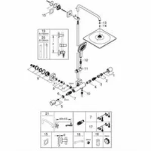 Душевая система GROHE Rainshower SmartActive 310 Cube с термостатом для душа, хром (26649000) Душевая система GROHE Rainshower SmartActive 310 Cube с термостатом для душа, хром (26649000)