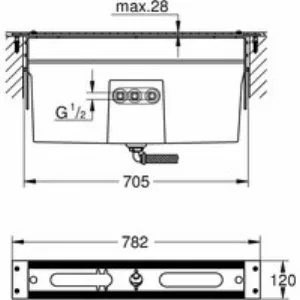 Монтажный ящик смесителя для ванны на 4-5 отверстий GROHE (29037002) Монтажный ящик смесителя для ванны на 4-5 отверстий GROHE (29037002)