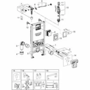 Комплект инсталляции для унитаза, GROHE Rapid SLX 3 в 1, с панелью смыва Skate Cosmopolitan S, хром (39603000) Комплект инсталляции для унитаза, GROHE Rapid SLX 3 в 1, с панелью смыва Skate Cosmopolitan S, хром (39603000)