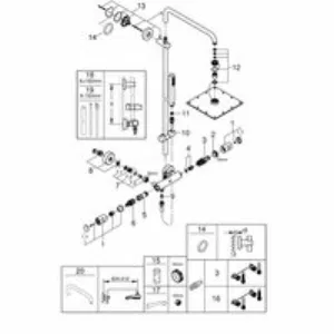 Душевая система GROHE Euphoria System 230 с термостатом для душа, хром (26187000) Душевая система GROHE Euphoria System 230 с термостатом для душа, хром (26187000)