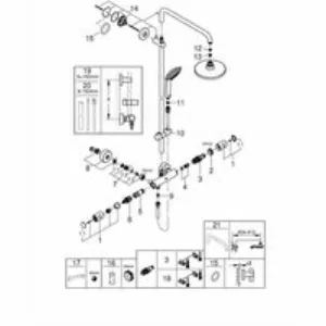 Душевая система GROHE Euphoria System 180 с термостатом для душа, хром (27296001) Душевая система GROHE Euphoria System 180 с термостатом для душа, хром (27296001)