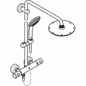Душевая система GROHE Euphoria 210 с термостатом для душа, хром (27964000) Душевая система GROHE Euphoria 210 с термостатом для душа, хром (27964000)