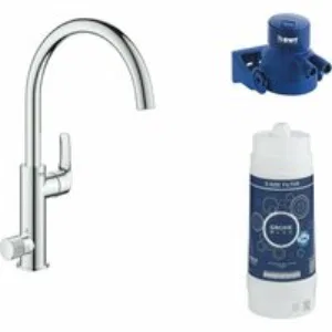 Смеситель для кухонной мойки GROHE Blue Pure Eurosmart с функцией фильтрации, с фильтром в комплекте, хром (119708) Смеситель для кухонной мойки GROHE Blue Pure Eurosmart с функцией фильтрации, с фильтром в комплекте, хром (119708)