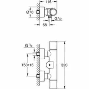 Термостат для душа GROHE Eurosmart Cosmopolitan E инфракрасный, хром (36457000) Термостат для душа GROHE Eurosmart Cosmopolitan E инфракрасный, хром (36457000)