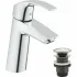 Смеситель для раковины GROHE Eurosmart с нажимным донным клапаном, M-Size, хром (23923002) Смеситель для раковины GROHE Eurosmart с нажимным донным клапаном, M-Size, хром (23923002)
