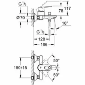 Готовый комплект для ванной комнаты GROHE BauLoop, хром (NB0056) Готовый комплект для ванной комнаты GROHE BauLoop, хром (NB0056)