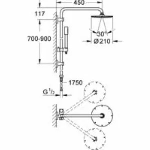 Душевая система GROHE Rainshower с переключателем потоков, хром (27030000) Душевая система GROHE Rainshower с переключателем потоков, хром (27030000)