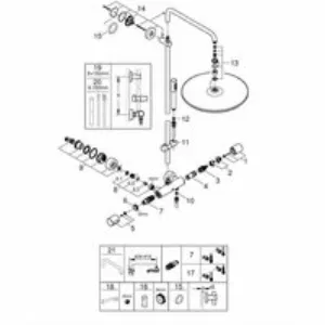 Душевая система GROHE Rainshower System 400 с термостатом для душа, хром (27174001) Душевая система GROHE Rainshower System 400 с термостатом для душа, хром (27174001)