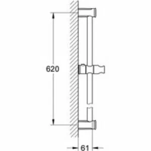 Душевая штанга GROHE Tempesta Rustic 600 мм, хром (27519000) Душевая штанга GROHE Tempesta Rustic 600 мм, хром (27519000)