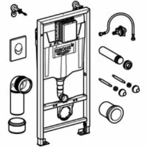 Комплект инсталляции для унитаза GROHE Rapid SL 3 в 1 с панелью смыва Skate Air, альпин-белый (38722001) Комплект инсталляции для унитаза GROHE Rapid SL 3 в 1 с панелью смыва Skate Air, альпин-белый (38722001)