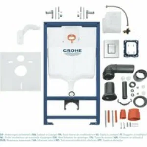 Комплект инсталляции для унитаза, GROHE Rapid SL 5 в 1 с панелью смыва Skate Cosmopolitan, хром (38827000) Комплект инсталляции для унитаза, GROHE Rapid SL 5 в 1 с панелью смыва Skate Cosmopolitan, хром (38827000)
