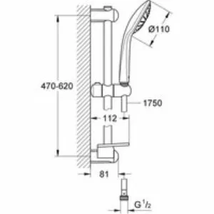 Душевой гарнитур GROHE Euphoria 110 Pure с мыльницей, 3 режима струи, душевая штанга 600 мм, хром (27233001) Душевой гарнитур GROHE Euphoria 110 Pure с мыльницей, 3 режима струи, душевая штанга 600 мм, хром (27233001)