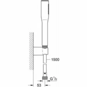 Душевой набор GROHE Euphoria Cosmopolitan, 1 режим, 1500 мм, 9,5 л/мин, хром (27369000) Душевой набор GROHE Euphoria Cosmopolitan, 1 режим, 1500 мм, 9,5 л/мин, хром (27369000)