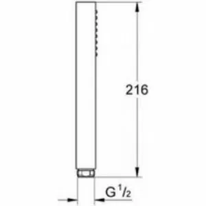 Ручной душ GROHE Euphoria Cube Stick, 9,5 л/мин, 1 режим, хром (27699000) Ручной душ GROHE Euphoria Cube Stick, 9,5 л/мин, 1 режим, хром (27699000)