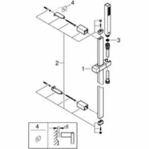 Душевой гарнитур GROHE Euphoria Cube Stick, 1 режим струи, душевая штанга 600 мм, 15 л/мин, хром (27936000) Душевой гарнитур GROHE Euphoria Cube Stick, 1 режим струи, душевая штанга 600 мм, 15 л/мин, хром (27936000)