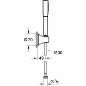 Душевой набор GROHE Rainshower Grandera, 1 режим, 1500 мм, 7,6 л/мин, хром (27993000) Душевой набор GROHE Rainshower Grandera, 1 режим, 1500 мм, 7,6 л/мин, хром (27993000)