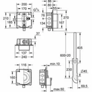 Смывное устройство под давлением для унитаза GROHE Rondo без ИК-панели смыва (37153000) Смывное устройство под давлением для унитаза GROHE Rondo без ИК-панели смыва (37153000)