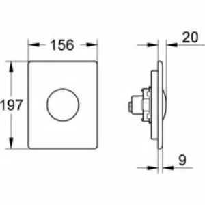 Панель смыва для унитаза GROHE Skate, 1 режим, нержавеющая сталь (38672SD0) Панель смыва для унитаза GROHE Skate, 1 режим, нержавеющая сталь (38672SD0)