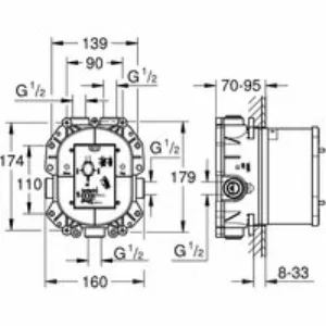 Встраиваемая часть термостата для ванны GROHE Rapido T для Grohtherm Special/Grohtherm F (35500000) Встраиваемая часть термостата для ванны GROHE Rapido T для Grohtherm Special/Grohtherm F (35500000)