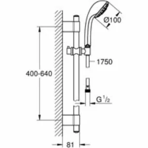 Душевой гарнитур GROHE Relexa Five 100, 5 режимов струи, душевая штанга 600 мм, 7,5 л/мин, хром (28964001) Душевой гарнитур GROHE Relexa Five 100, 5 режимов струи, душевая штанга 600 мм, 7,5 л/мин, хром (28964001)