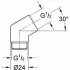 Угловой переходник для подключения душевого шланга 1/2″ x 1/2″ GROHE Sena, хром (28389000) Угловой переходник для подключения душевого шланга 1/2″ x 1/2″ GROHE Sena, хром (28389000)