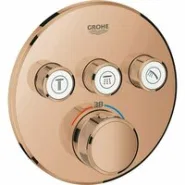Внешняя часть термостата для душа GROHE Grohtherm SmartControl на 3 потребителя, круглая, теплый закат глянец (29121DA0)