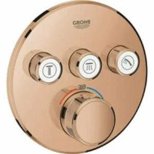 Внешняя часть термостата для душа GROHE Grohtherm SmartControl на 3 потребителя, круглая, теплый закат глянец (29121DA0) Внешняя часть термостата для душа GROHE Grohtherm SmartControl на 3 потребителя, круглая, теплый закат глянец (29121DA0)