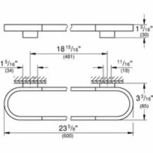 Держатель для полотенца/полочки GROHE Selection 600 мм, суперсталь (41056DC0) Держатель для полотенца/полочки GROHE Selection 600 мм, суперсталь (41056DC0)
