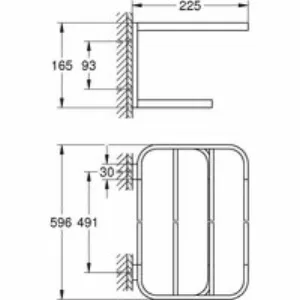 Полочка для полотенец GROHE Selection, суперсталь (41066DC0) Полочка для полотенец GROHE Selection, суперсталь (41066DC0)