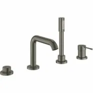 Смеситель для ванны GROHE Essence на 4 отверстия, на край ванны, темный графит матовый (19578AL1)