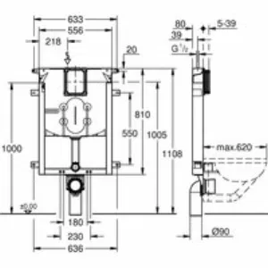 Инсталляционный комплект для унитаза GROHE Uniset для обмуровки (38729000) Инсталляционный комплект для унитаза GROHE Uniset для обмуровки (38729000)
