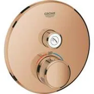 Внешняя часть термостата для душа GROHE Grohtherm SmartControl на 1 потребителя, круглая, теплый закат глянец (29118DA0)