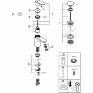 Смеситель для раковины GROHE Eurosmart Cosmopolitan, S-size, хром (23925000) Смеситель для раковины GROHE Eurosmart Cosmopolitan, S-size, хром (23925000)