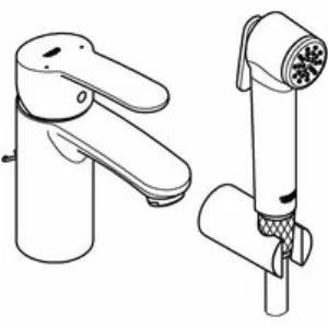 Смеситель для раковины GROHE Eurostyle Cosmopolitan с гигиеническим душем, S-size, хром (23953003) Смеситель для раковины GROHE Eurostyle Cosmopolitan с гигиеническим душем, S-size, хром (23953003)