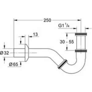 Сифон для биде GROHE 1 1/4″, хром (28946000) Сифон для биде GROHE 1 1/4″, хром (28946000)