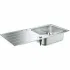 Мойка из нержавеющей стали с корзинчатым вентилем GROHE K500, 100/50 (31563SD1) Мойка из нержавеющей стали с корзинчатым вентилем GROHE K500, 100/50 (31563SD1)