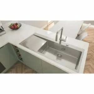Мойка GROHE K1000 80-S 116/52 1.0 с корзинчатым вентилем, нержавеющая сталь (31582SD1) Мойка GROHE K1000 80-S 116/52 1.0 с корзинчатым вентилем, нержавеющая сталь (31582SD1)