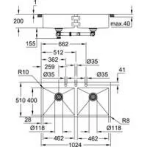 Мойка GROHE K800 с двумя чашами, нержавеющая сталь (31585SD1) Мойка GROHE K800 с двумя чашами, нержавеющая сталь (31585SD1)